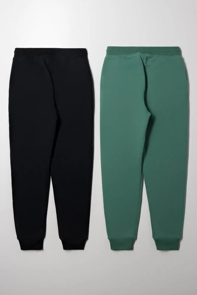 2 Pack Trackpants Green And Black