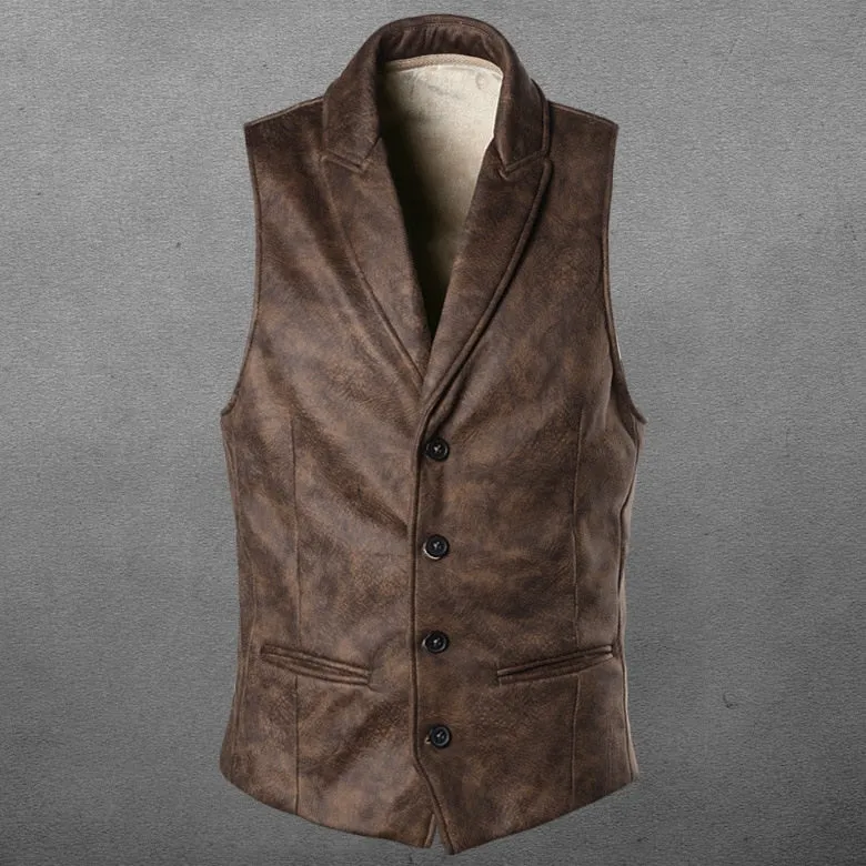2023 New Men's Single breasted Vest Coat South Korea Fashion Street Dress Sleeveless Top Designer Luxury Suede Men's Wear