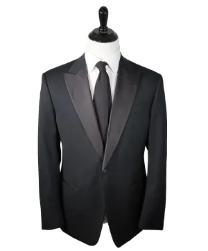 $2,095 ARMANI COLLEZIONI - “G Line” Wide Peak Lapel Tuxedo Suit - 44R