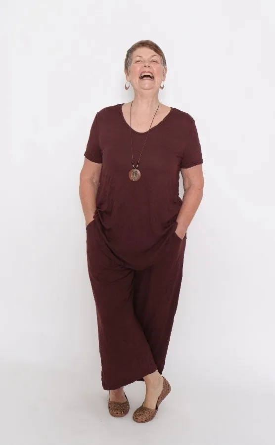 7749 Chocolate wide leg pants
