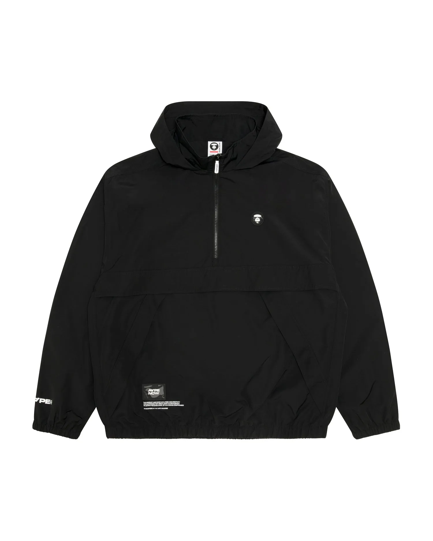 AAPENOW moonface logo half-zip jacket