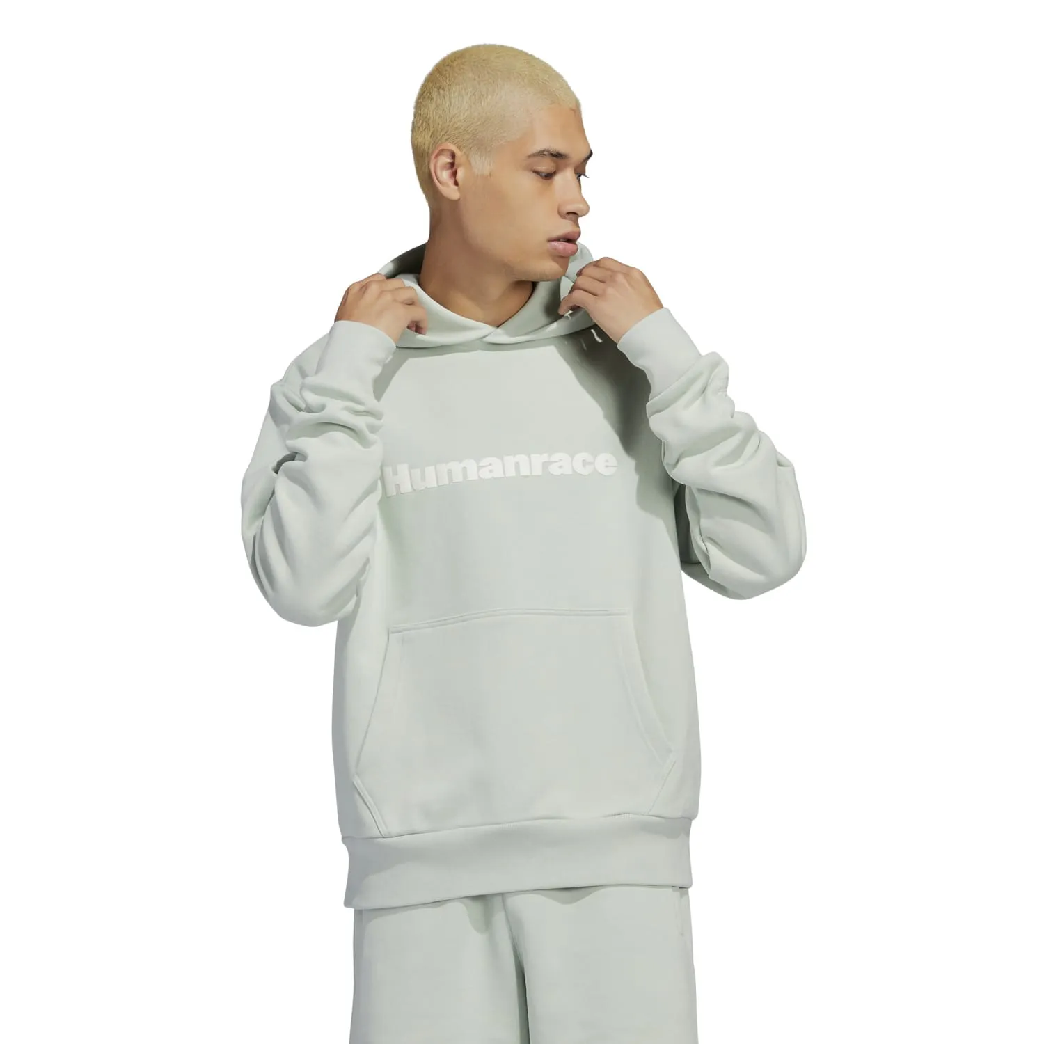 Adidas Originals Unisex PW Pharrell Williams Humanrace Basics Hoody Linen Green HS4815