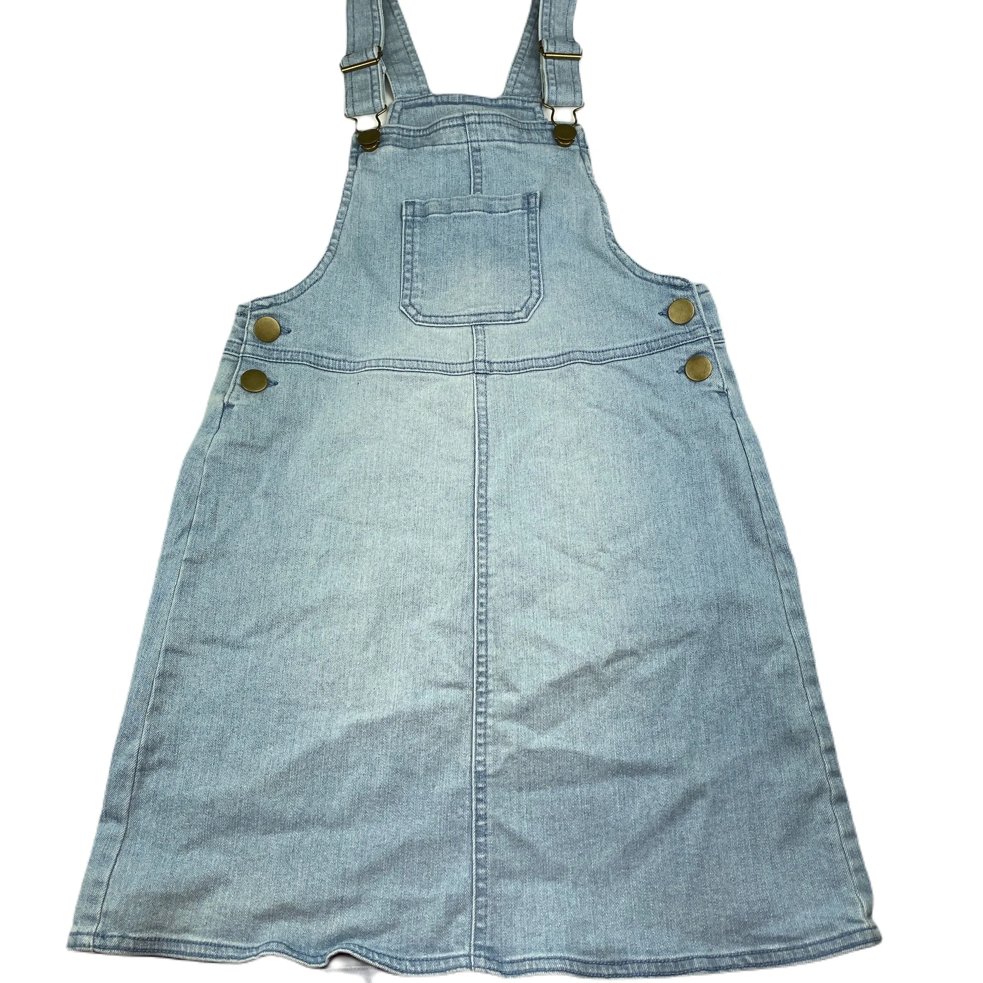 Anko blue stretch denim overalls dress / pinafore, size 10, Pre-loved