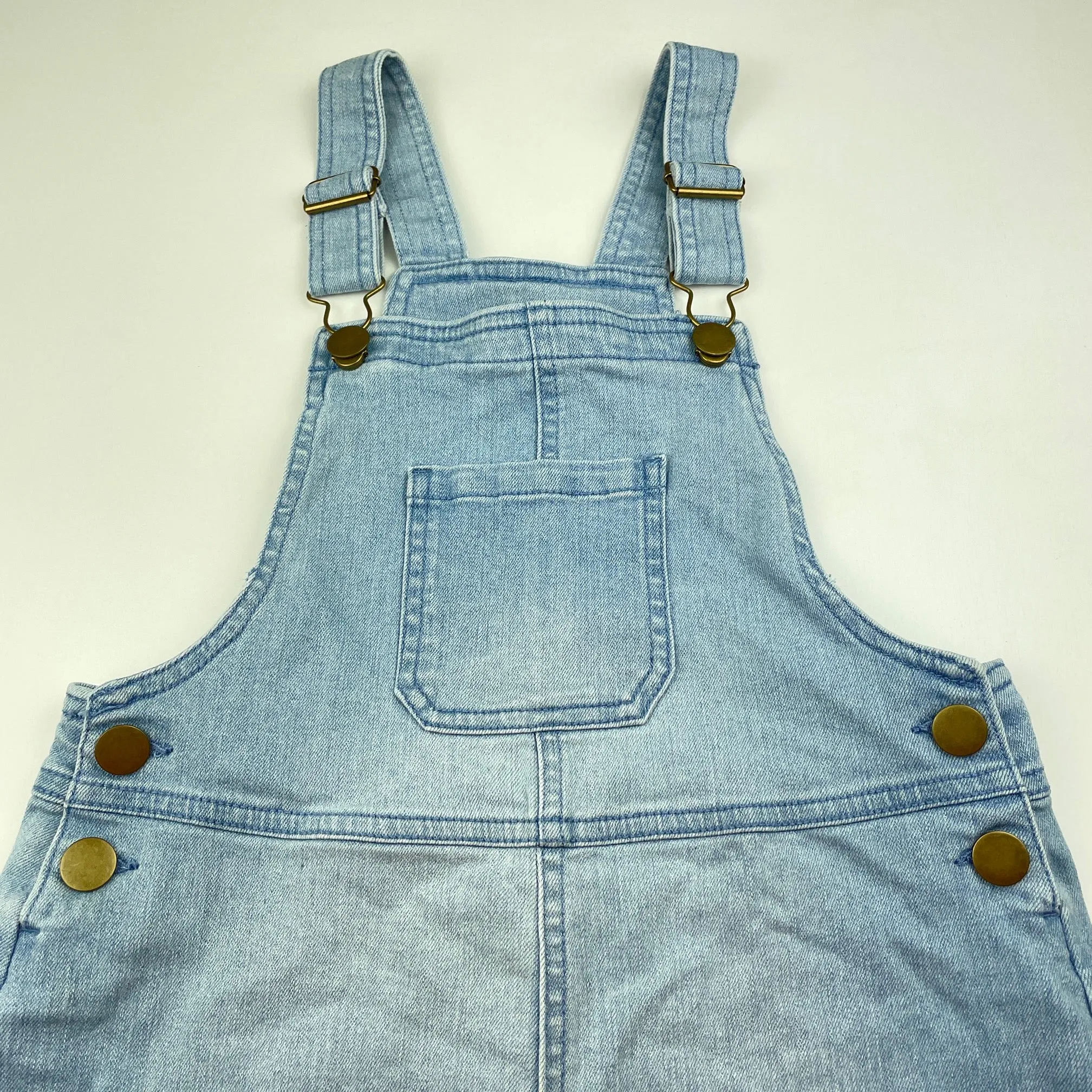 Anko blue stretch denim overalls dress / pinafore, size 10, Pre-loved
