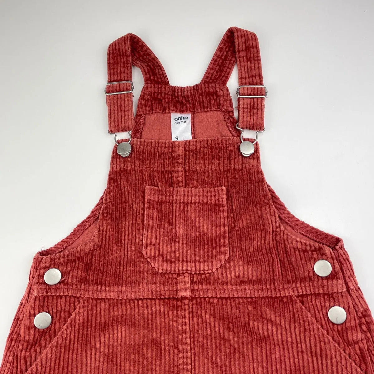Anko chunky corduroy cotton overalls dress / pinafore, size 9, Pre-loved