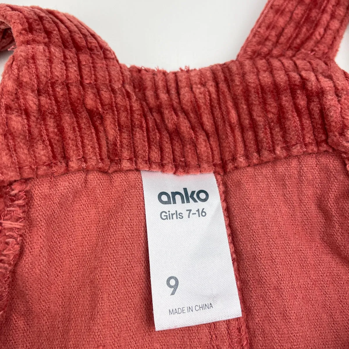 Anko chunky corduroy cotton overalls dress / pinafore, size 9, Pre-loved