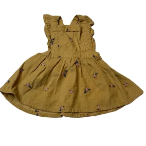 Anko embroidered corduroy cotton overalls dress / pinafore, size 00, Pre-loved