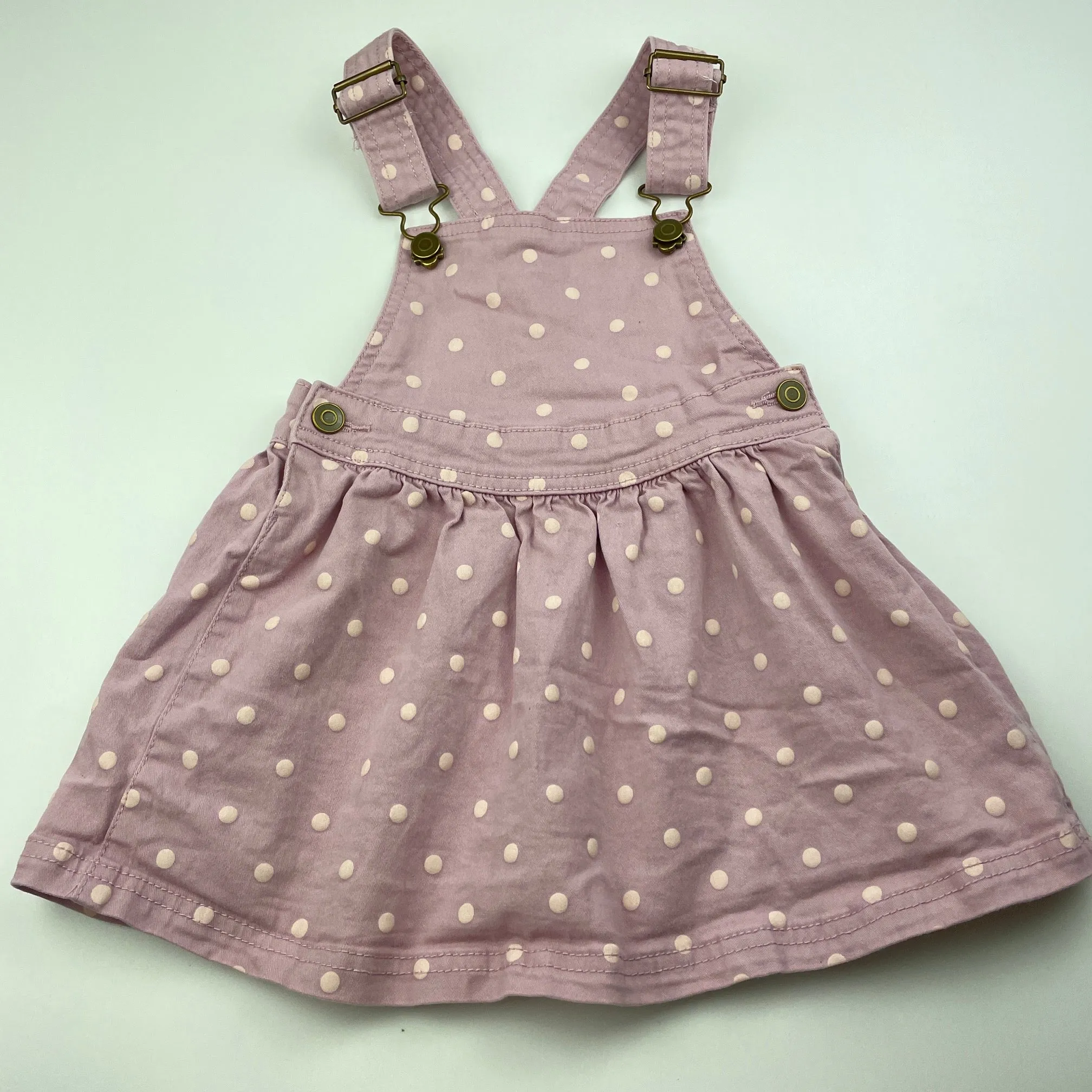 Anko stretch cotton overalls dress / pinafore, size 3, Pre-loved