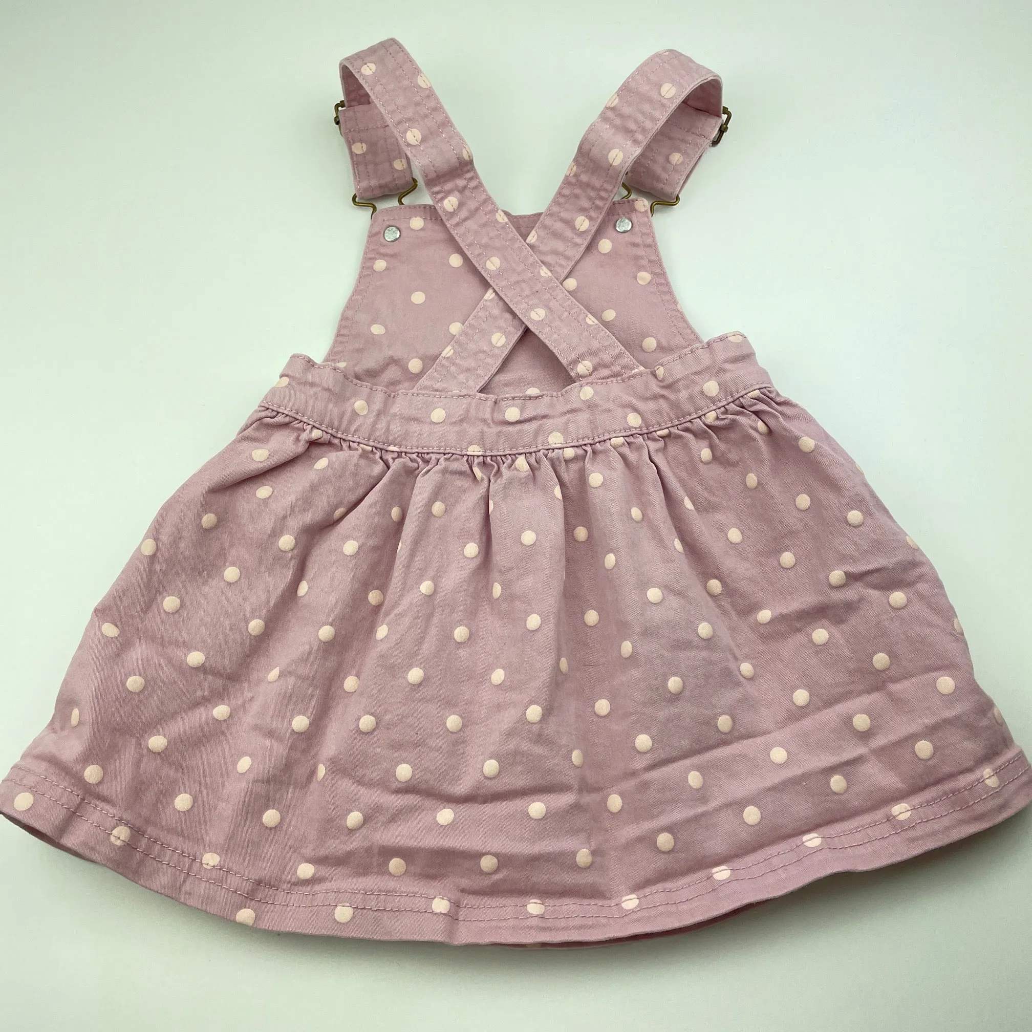 Anko stretch cotton overalls dress / pinafore, size 3, Pre-loved