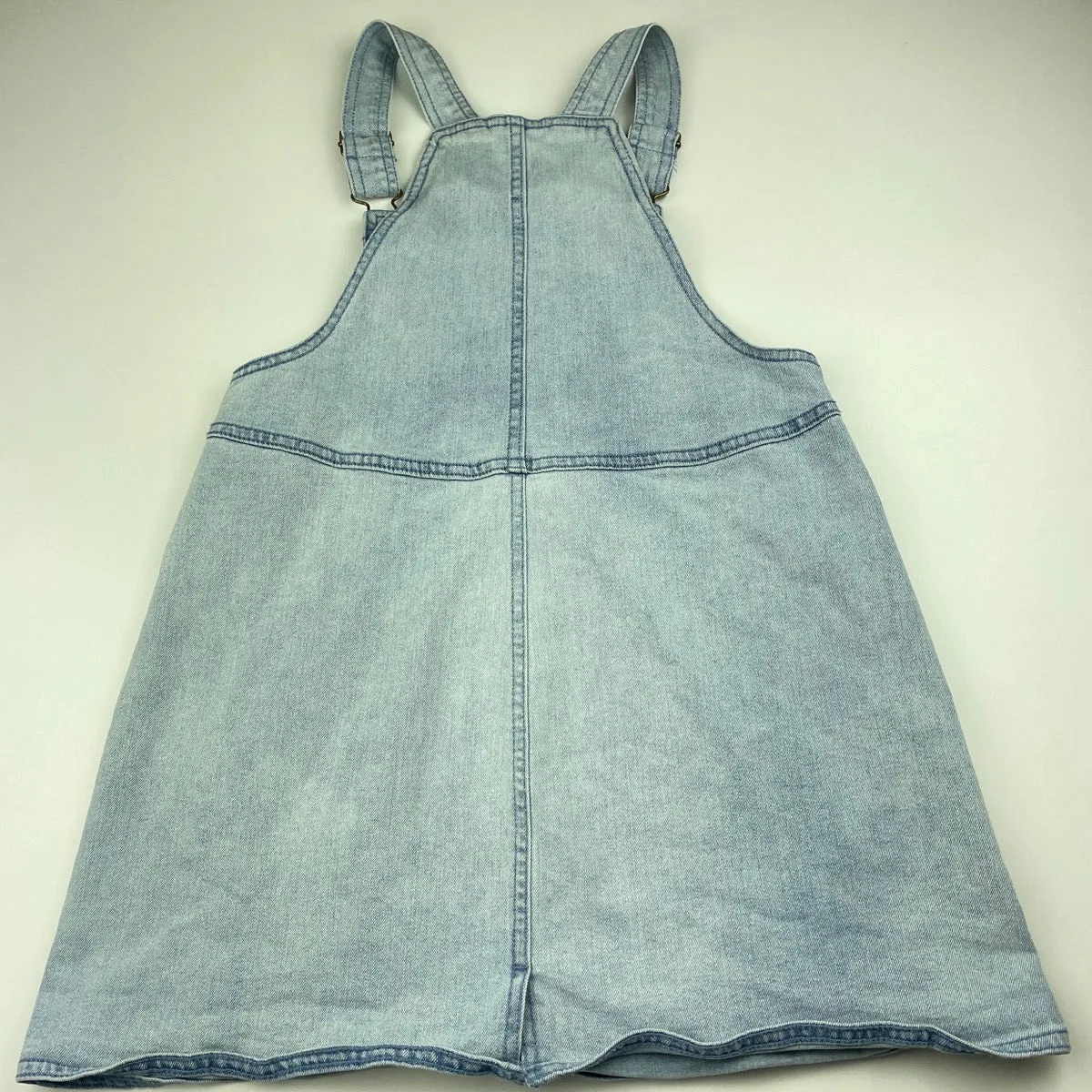 Anko stretch denim overalls dress / pinafore, size 10, Pre-loved