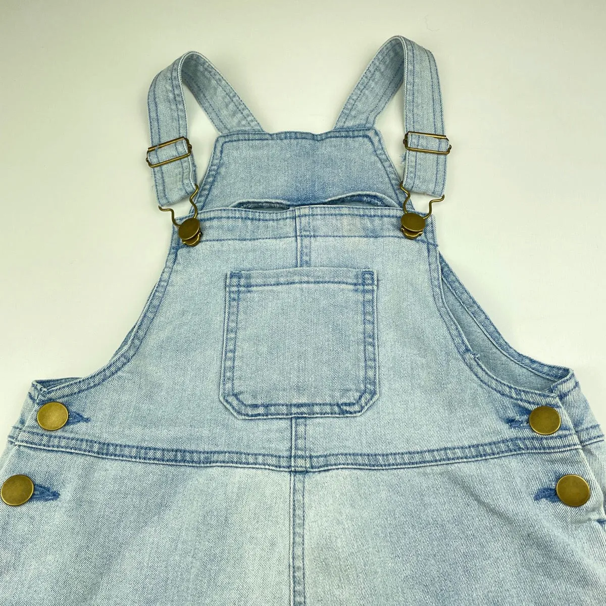Anko stretch denim overalls dress / pinafore, size 10, Pre-loved