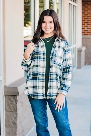 Around Town Flannel in Navy