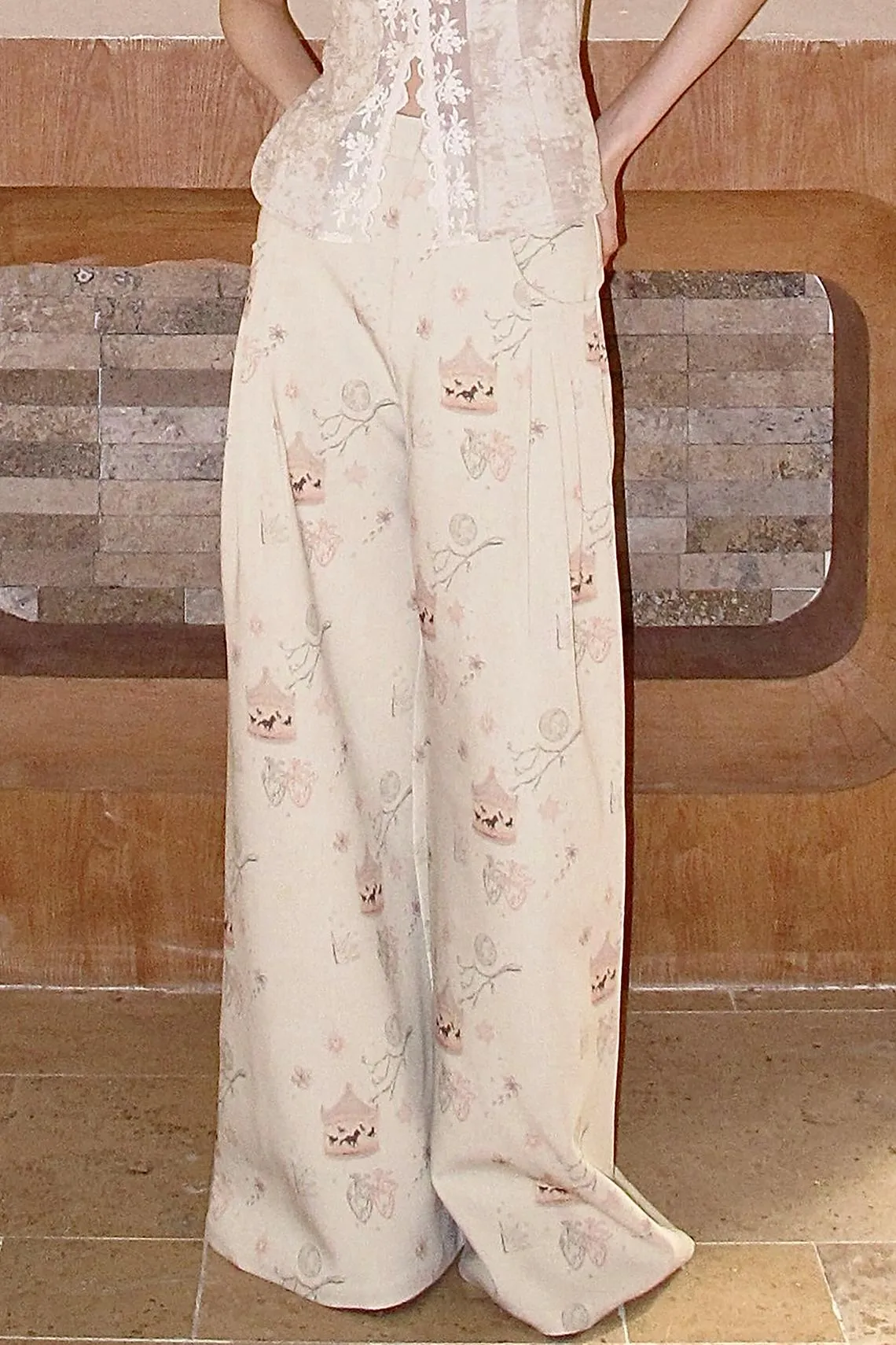 Artistic Flow Wide-Leg Pants
