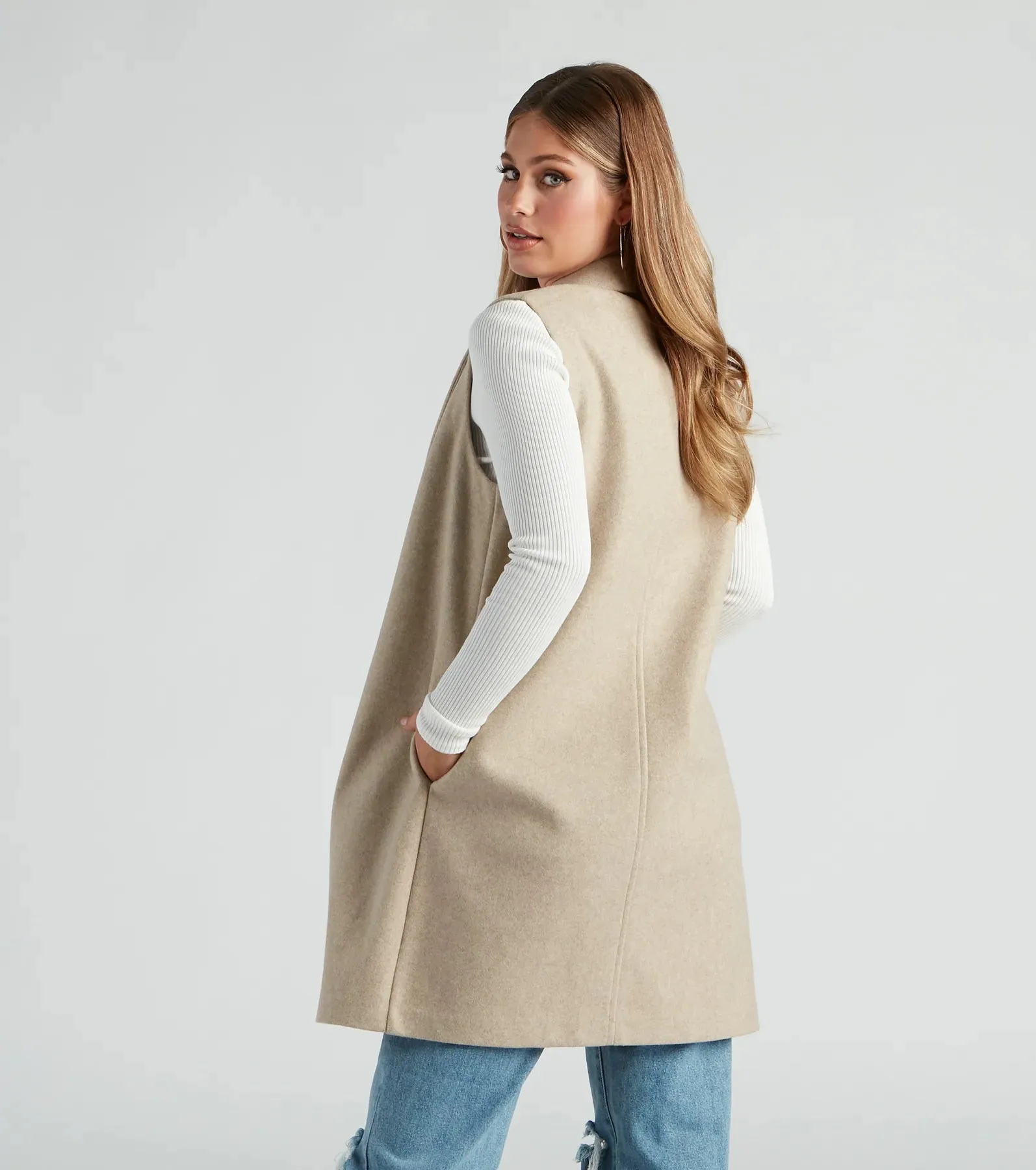Autumn Chill Faux Wool Vest