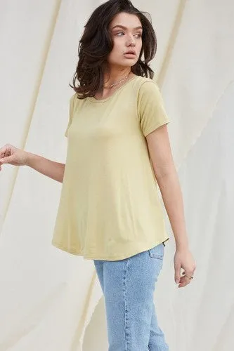 Bamboo Round Neck Short Sleeve Basic