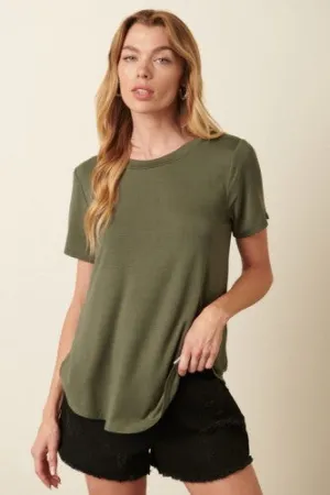 Bamboo Round Neck Short Sleeve Basic