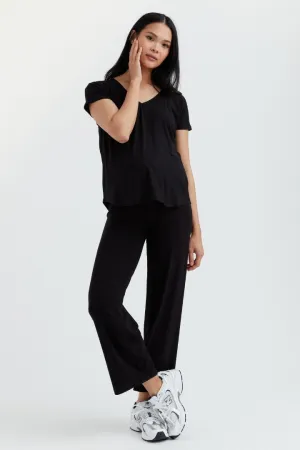 Bamboo Wide-Leg Pant
