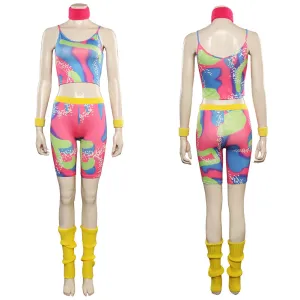Barbie Print Sportswear Outfits Cosplay Costume Halloween Carnival Suit
