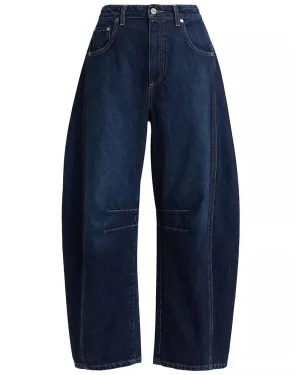 Barrel Jean in Dark Wash