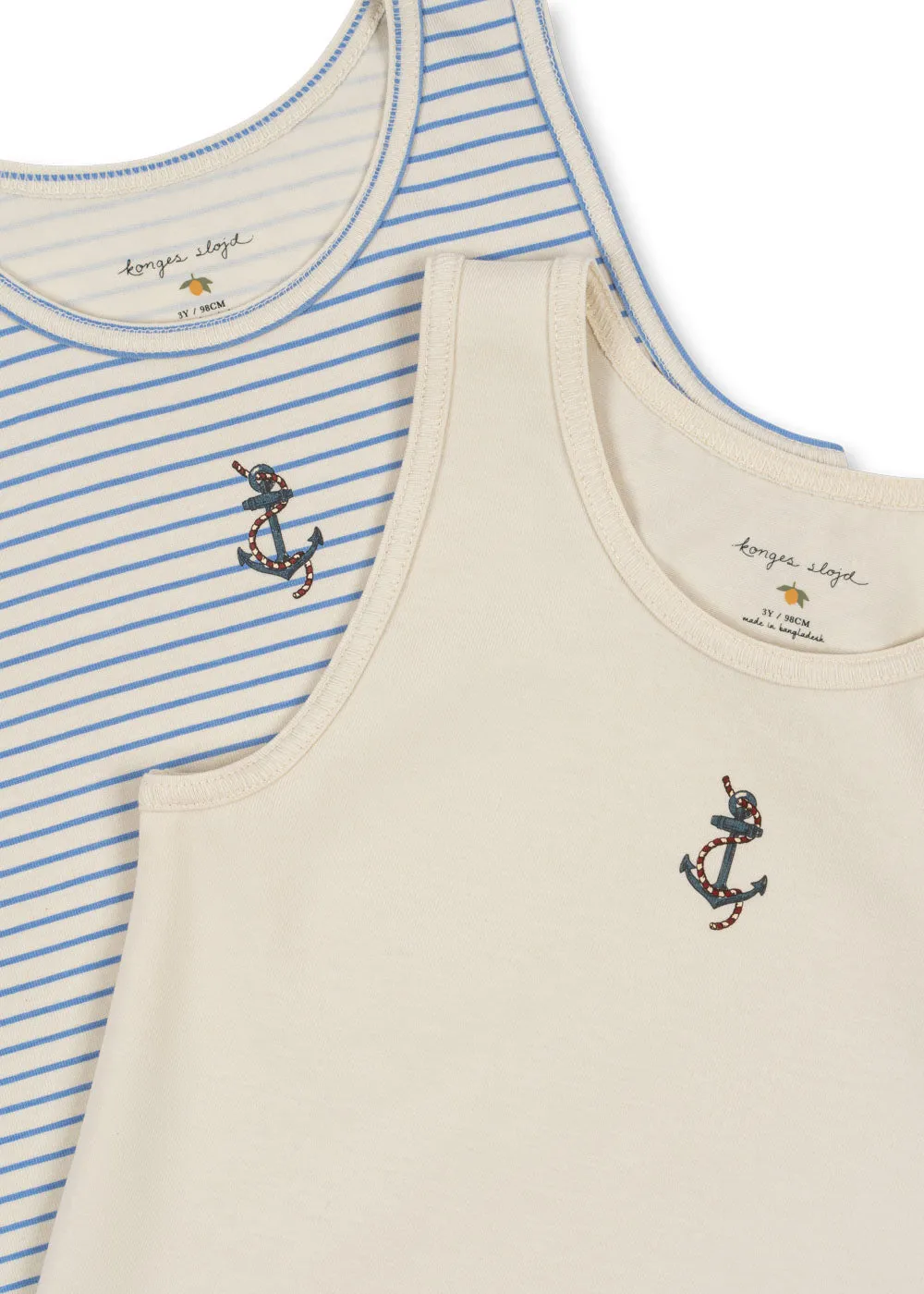 BASIC 2 PACK TANKTOP GOTS - stripe provence mix