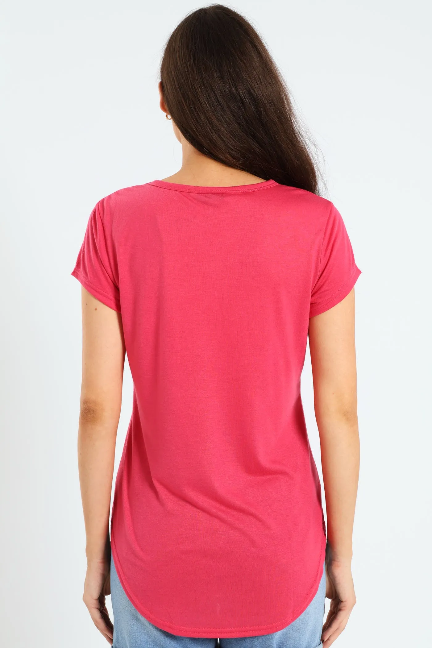 Basic Pocket Tee - Pink