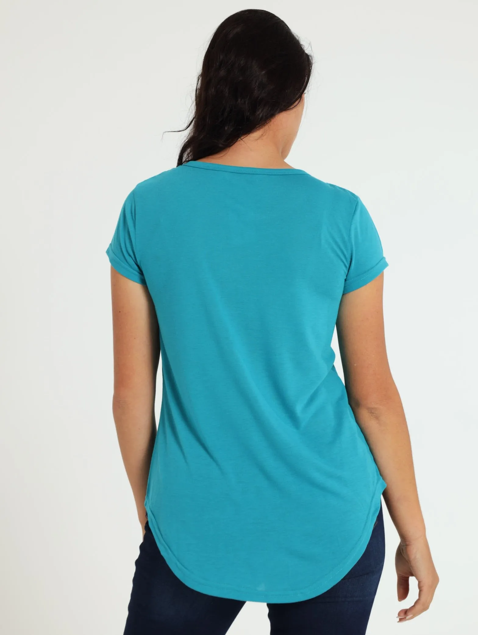 Basic Pocket Tee - Turquoise