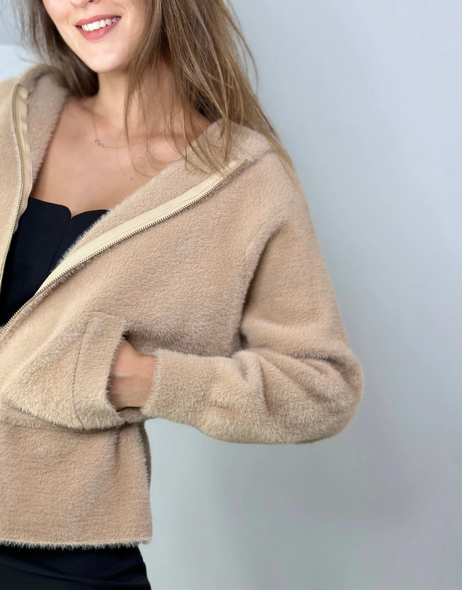 Beige Alpaca Jacket