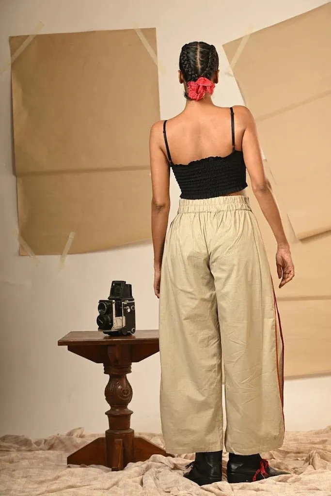 Beige Flared Pants