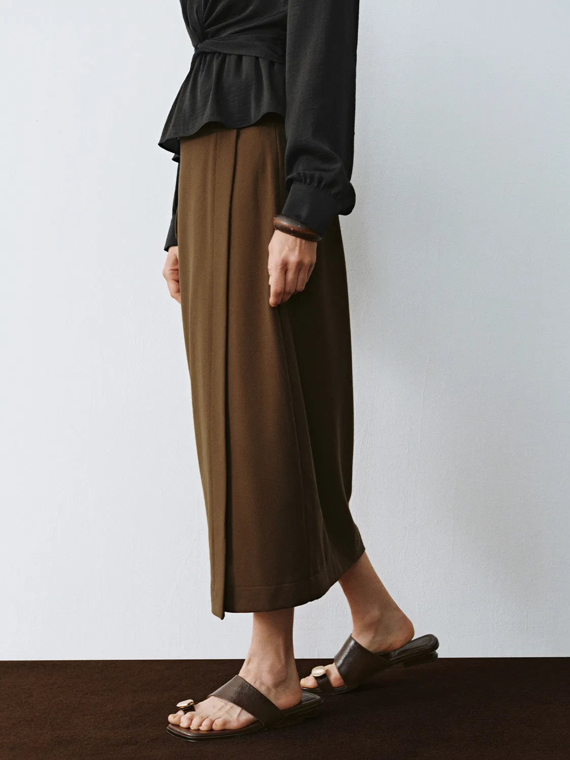 Belt Decor Straight Skirts