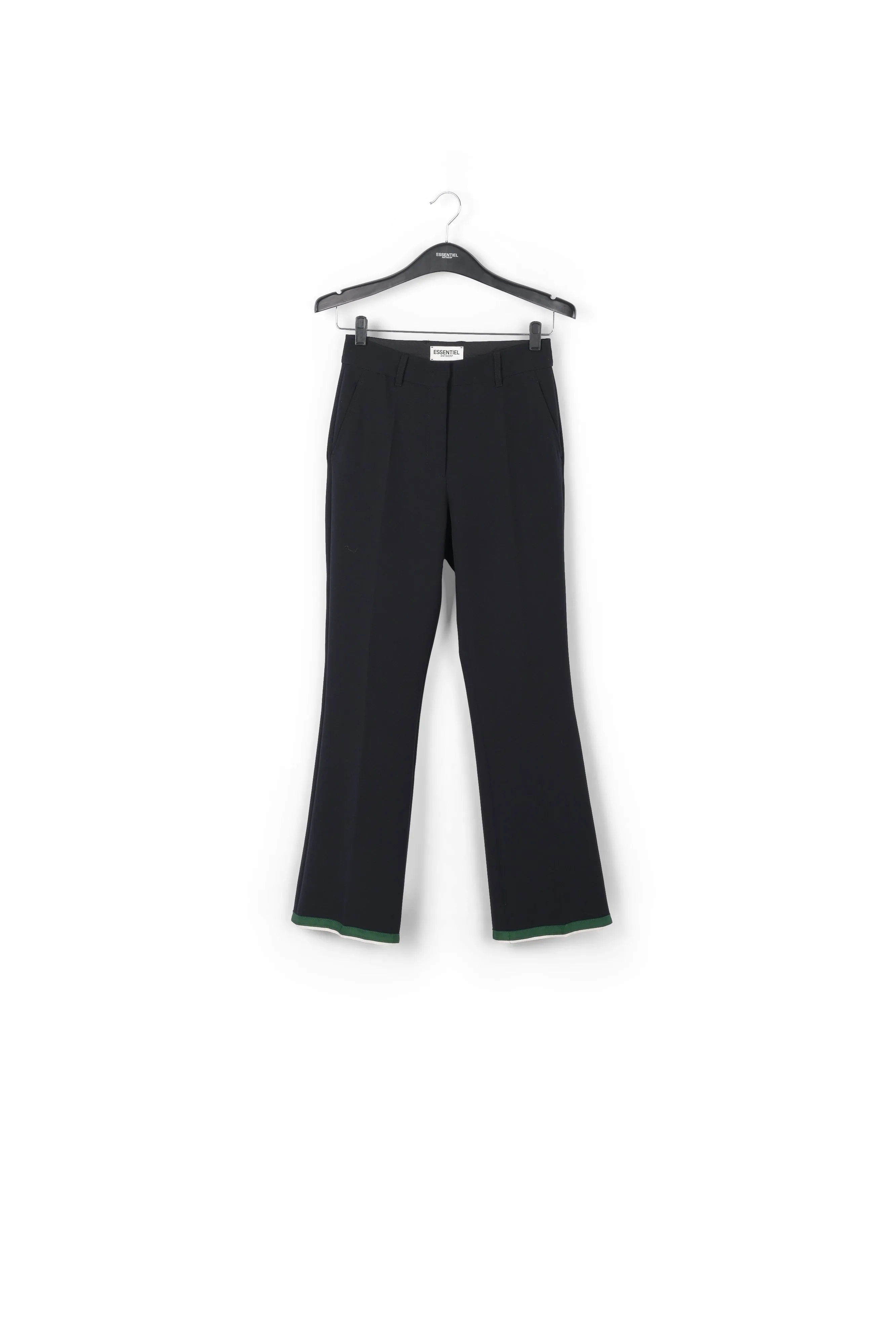 Black flared-fit pants