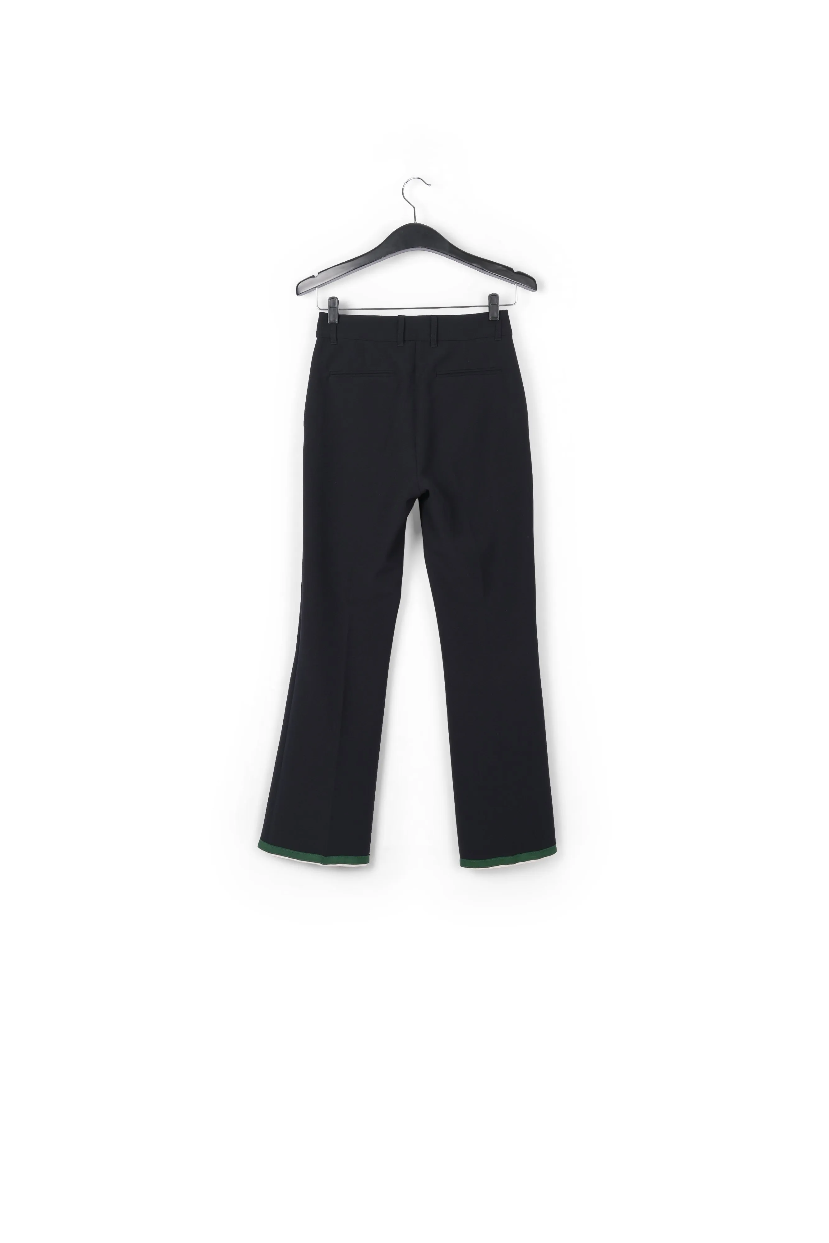Black flared-fit pants