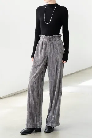 Blossom Velvet Wide Leg Pants