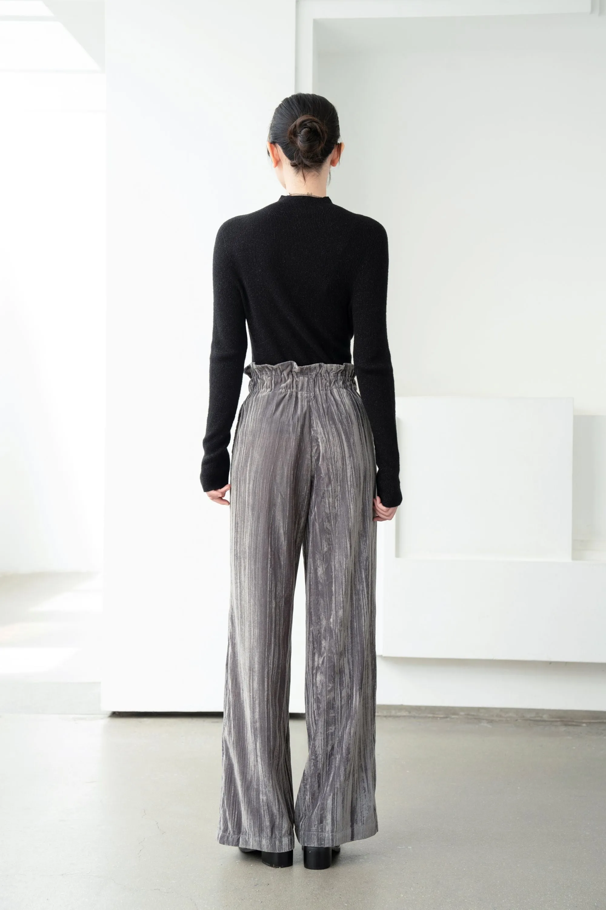 Blossom Velvet Wide Leg Pants