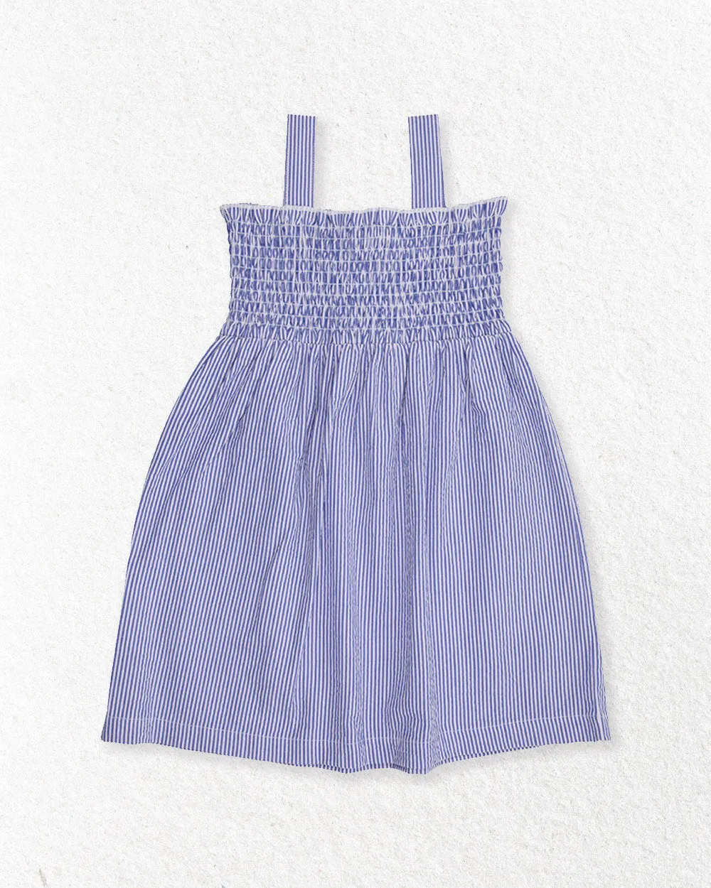 Blue Strawberry Applique Dress