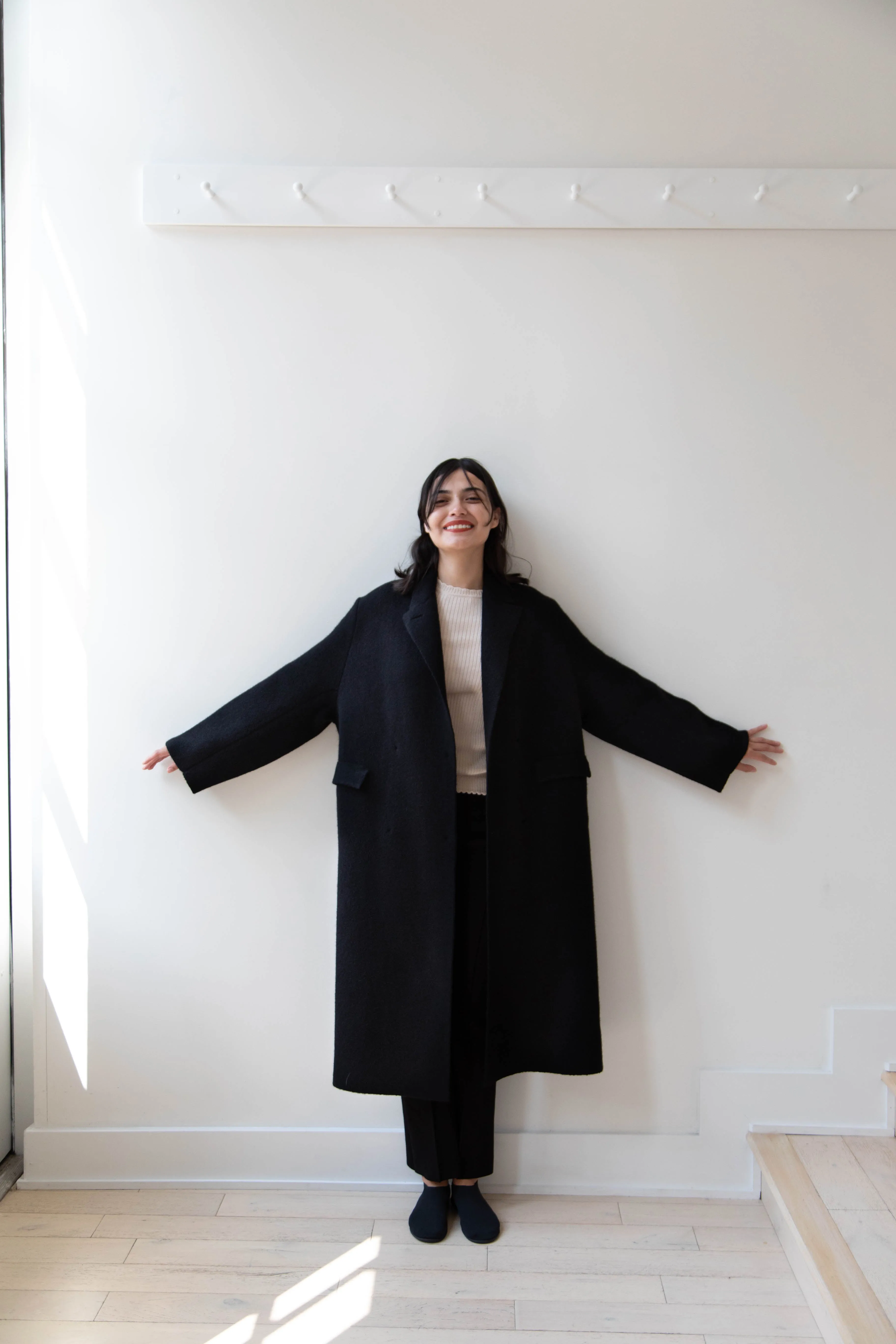 Boboutic | Double Outerwear Coat in Black