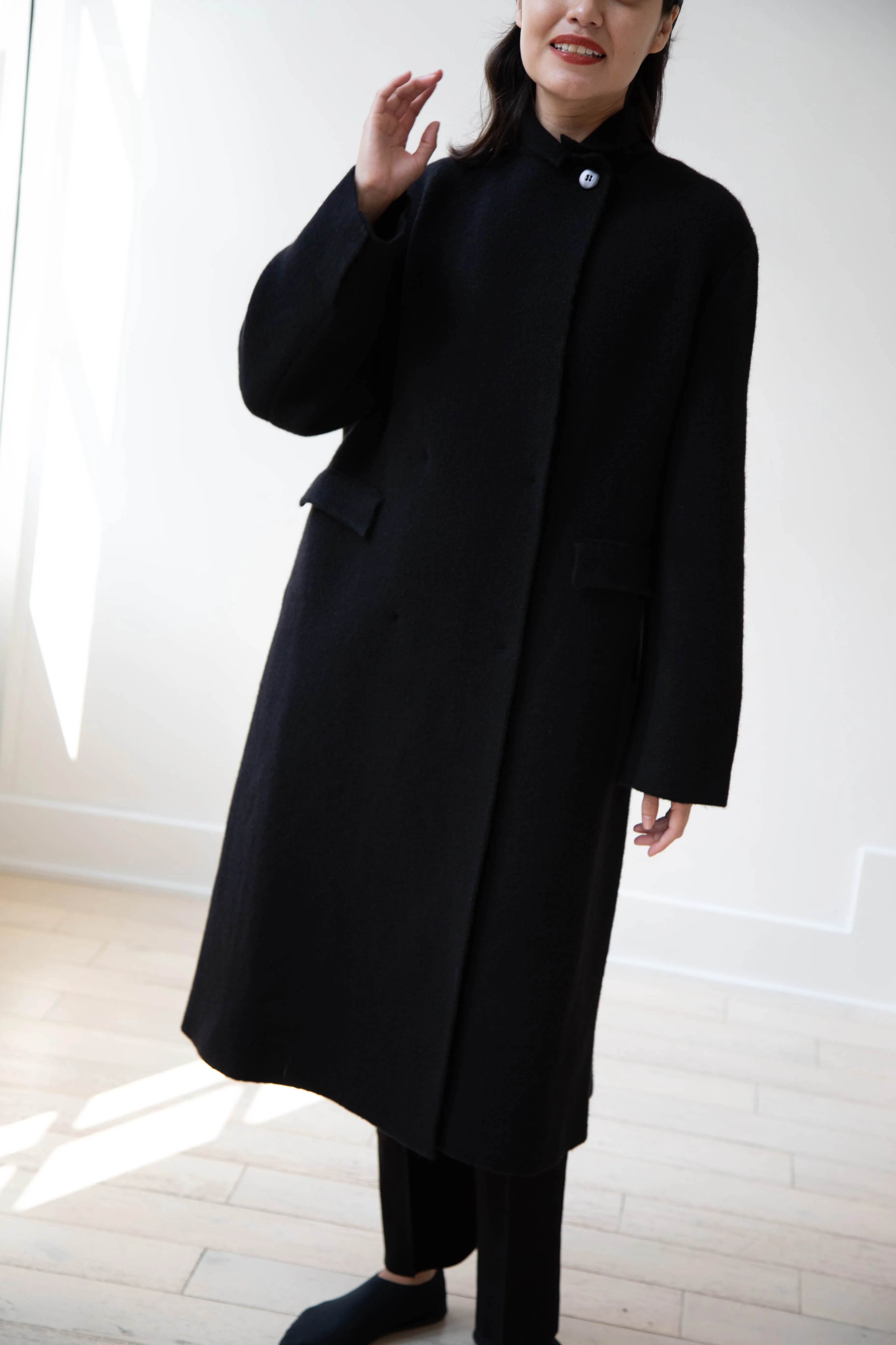 Boboutic | Double Outerwear Coat in Black