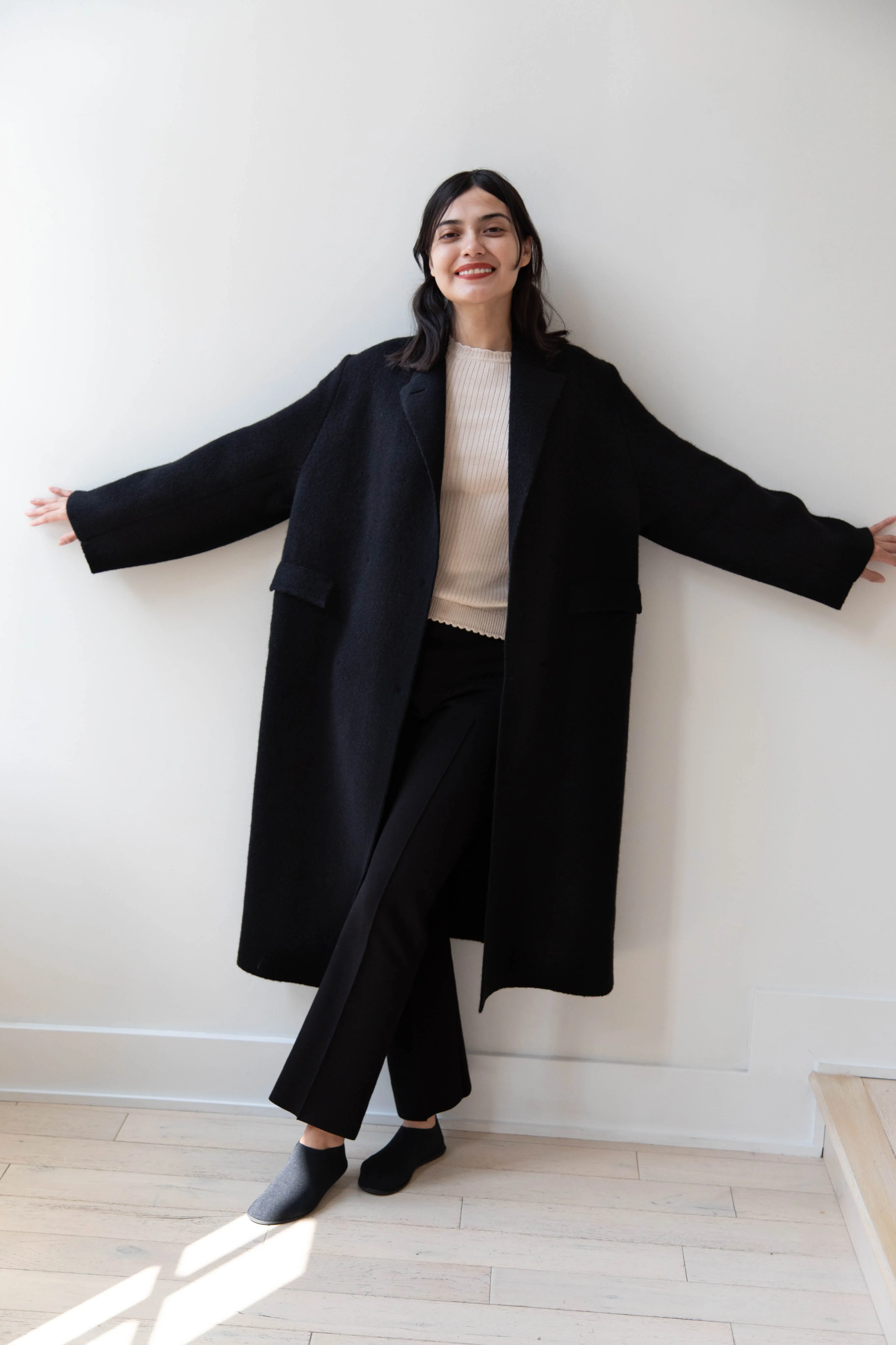 Boboutic | Double Outerwear Coat in Black