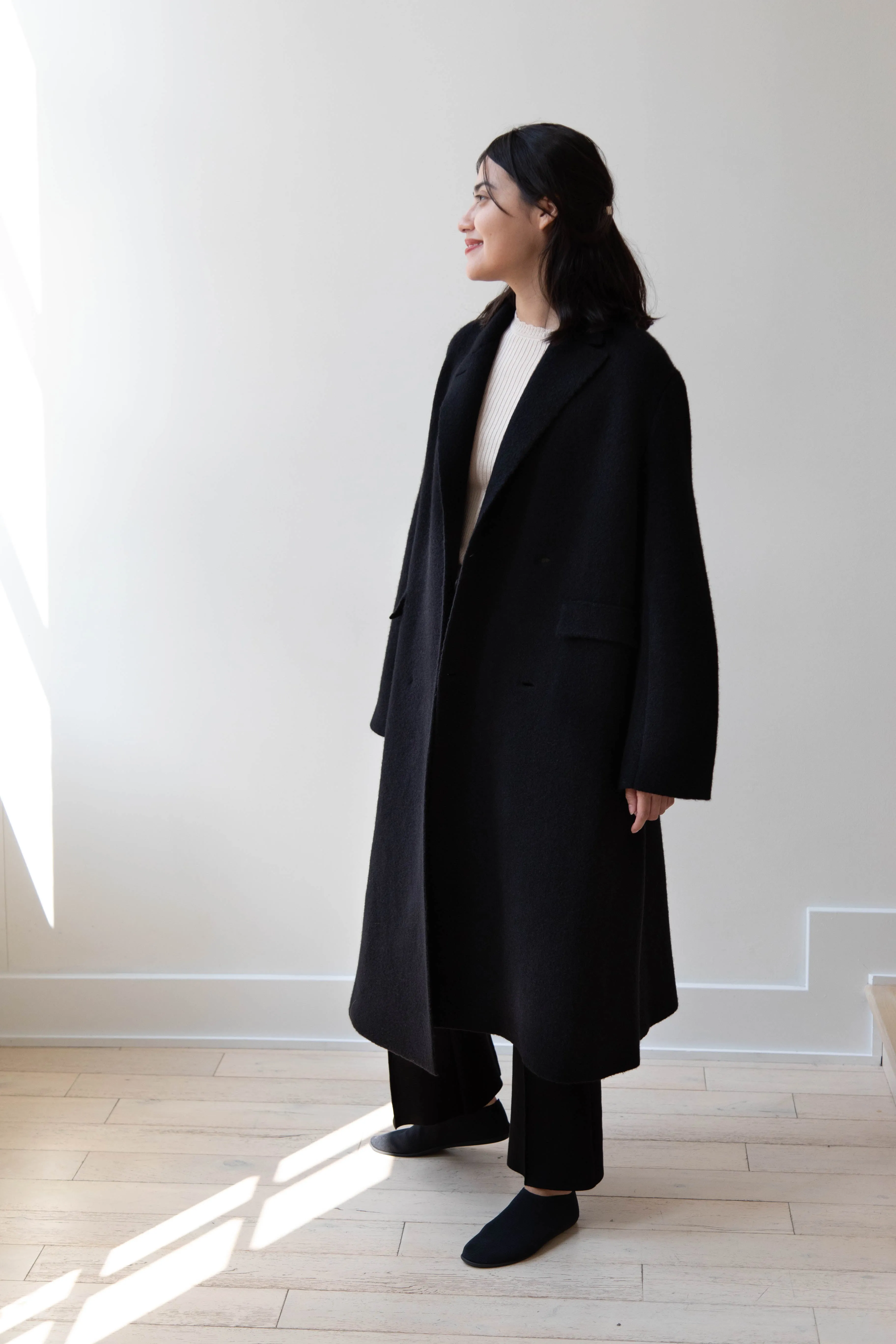 Boboutic | Double Outerwear Coat in Black