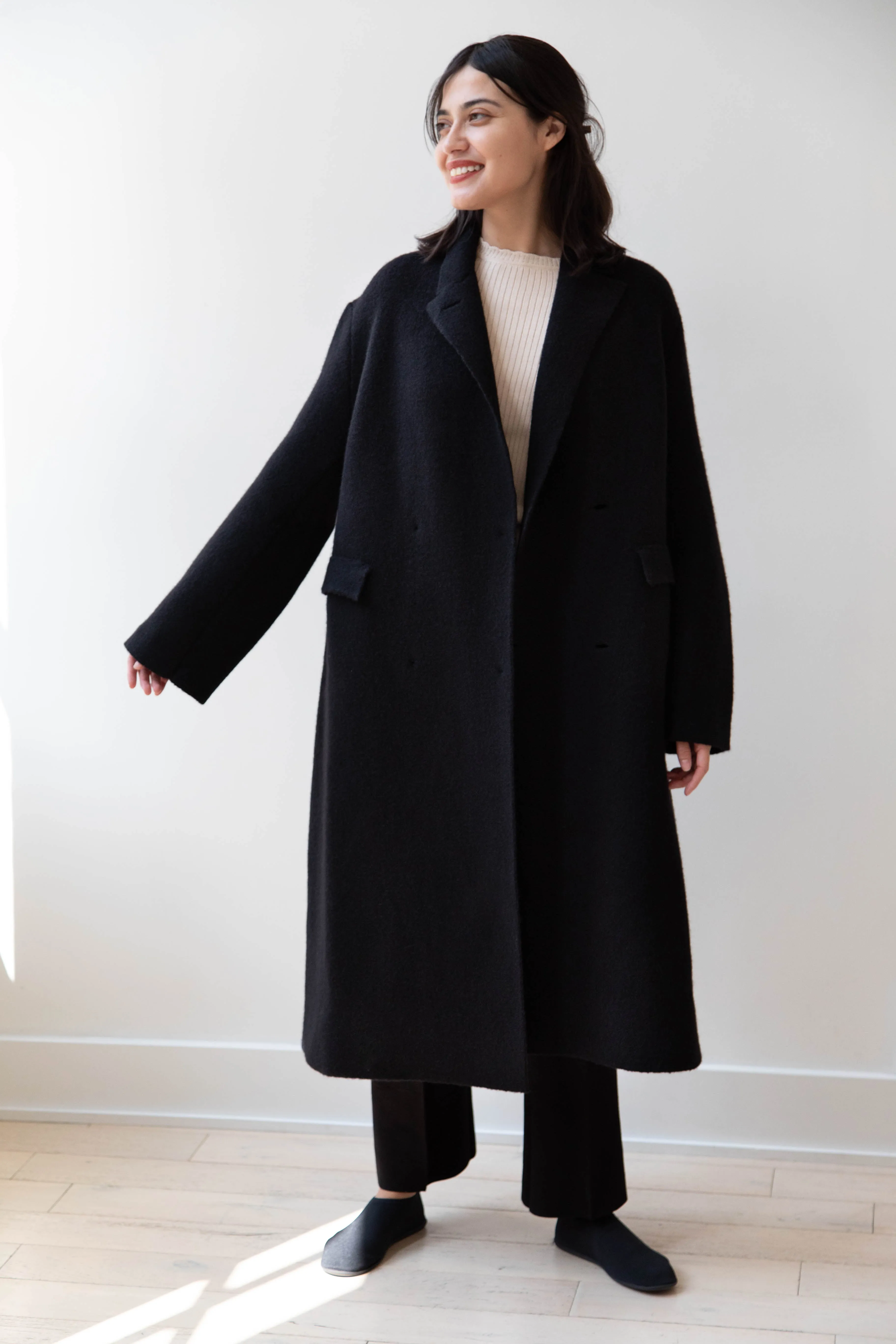Boboutic | Double Outerwear Coat in Black