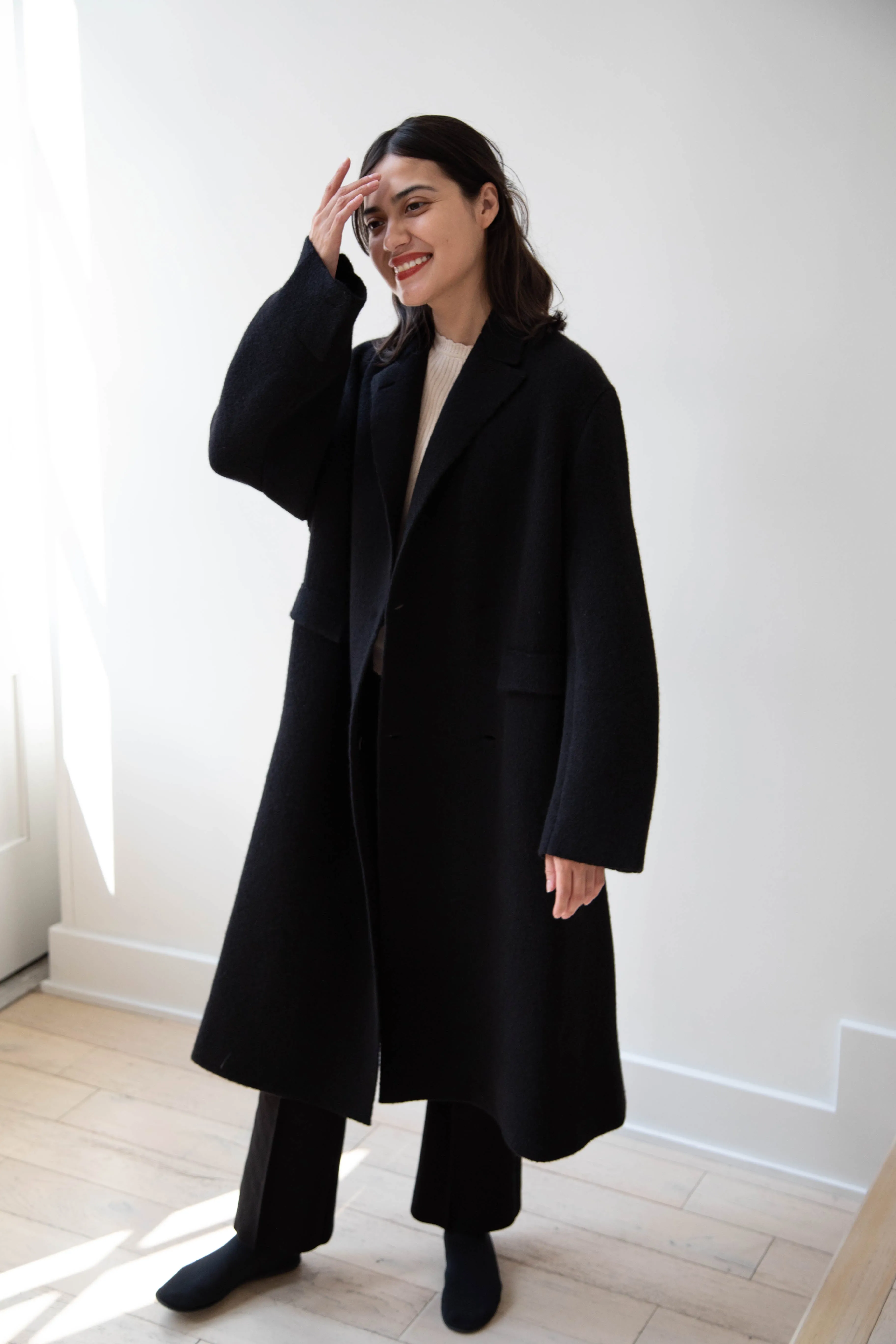 Boboutic | Double Outerwear Coat in Black