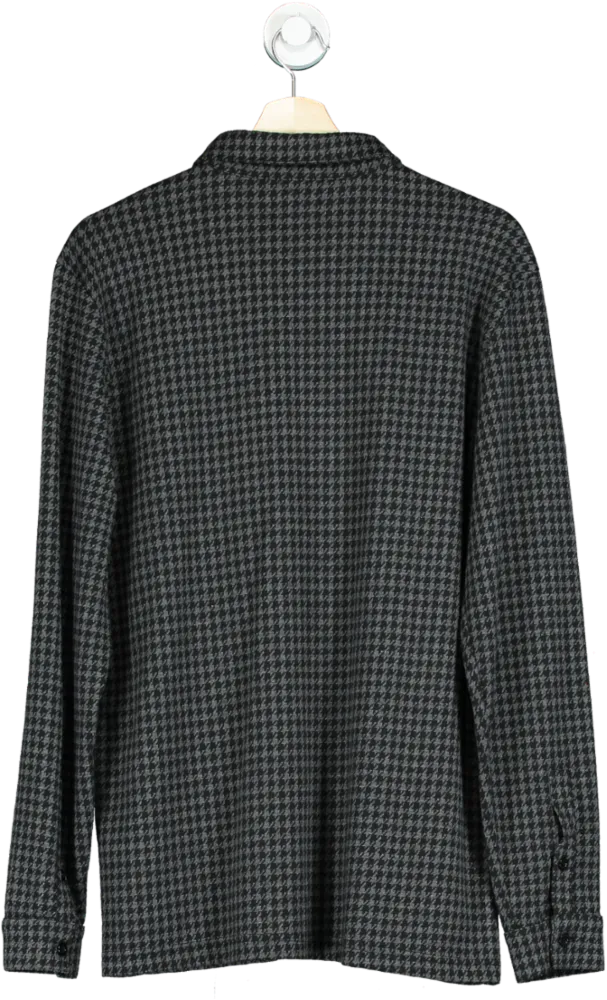 BoohooMan Grey Houndstooth Zip Jacket UK L