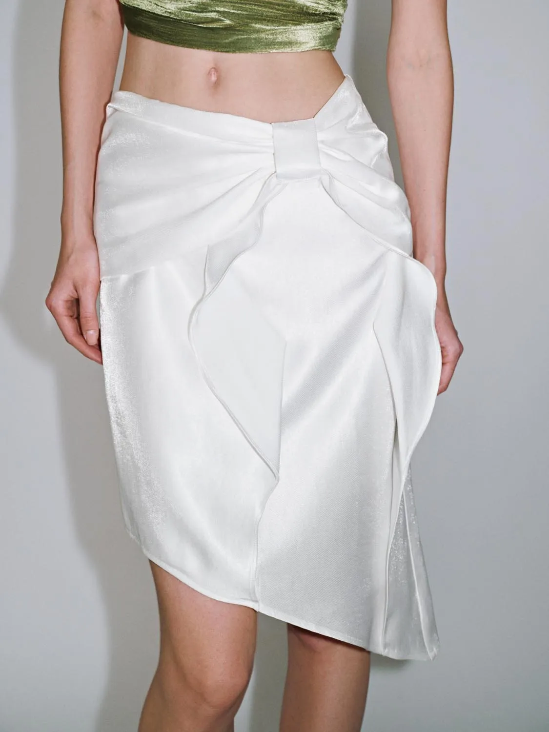 Bow Decor Straight Skirts