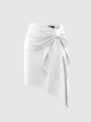 Bow Decor Straight Skirts