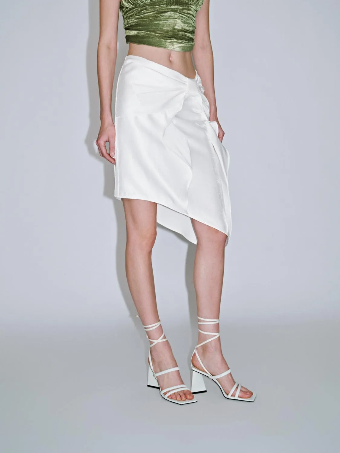 Bow Decor Straight Skirts