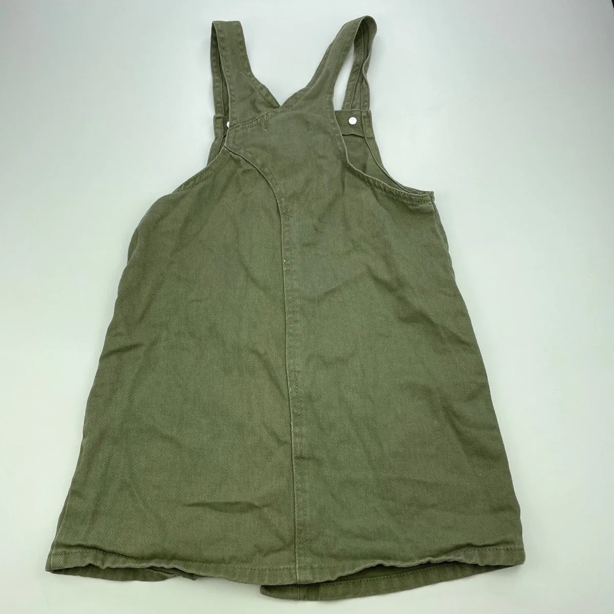 Breakers khaki cotton overalls dress / pinafore, size 6, Pre-loved