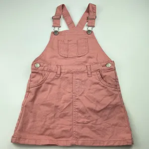 Breakers pink denim overalls dress / pinafore, size 4, Pre-loved