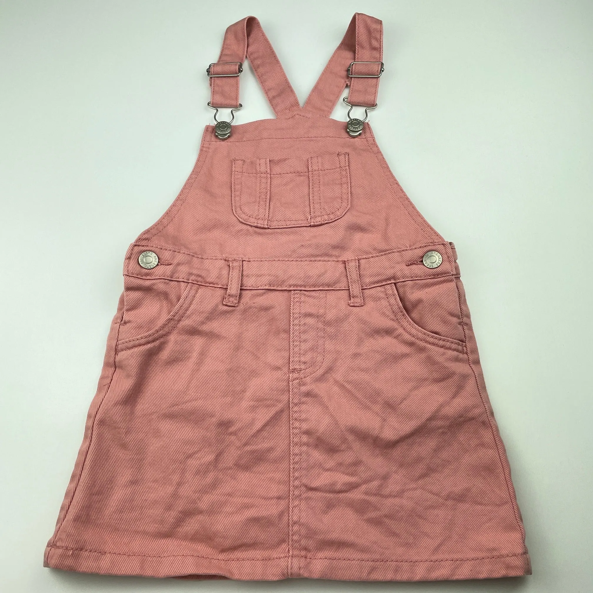 Breakers pink denim overalls dress / pinafore, size 4, Pre-loved