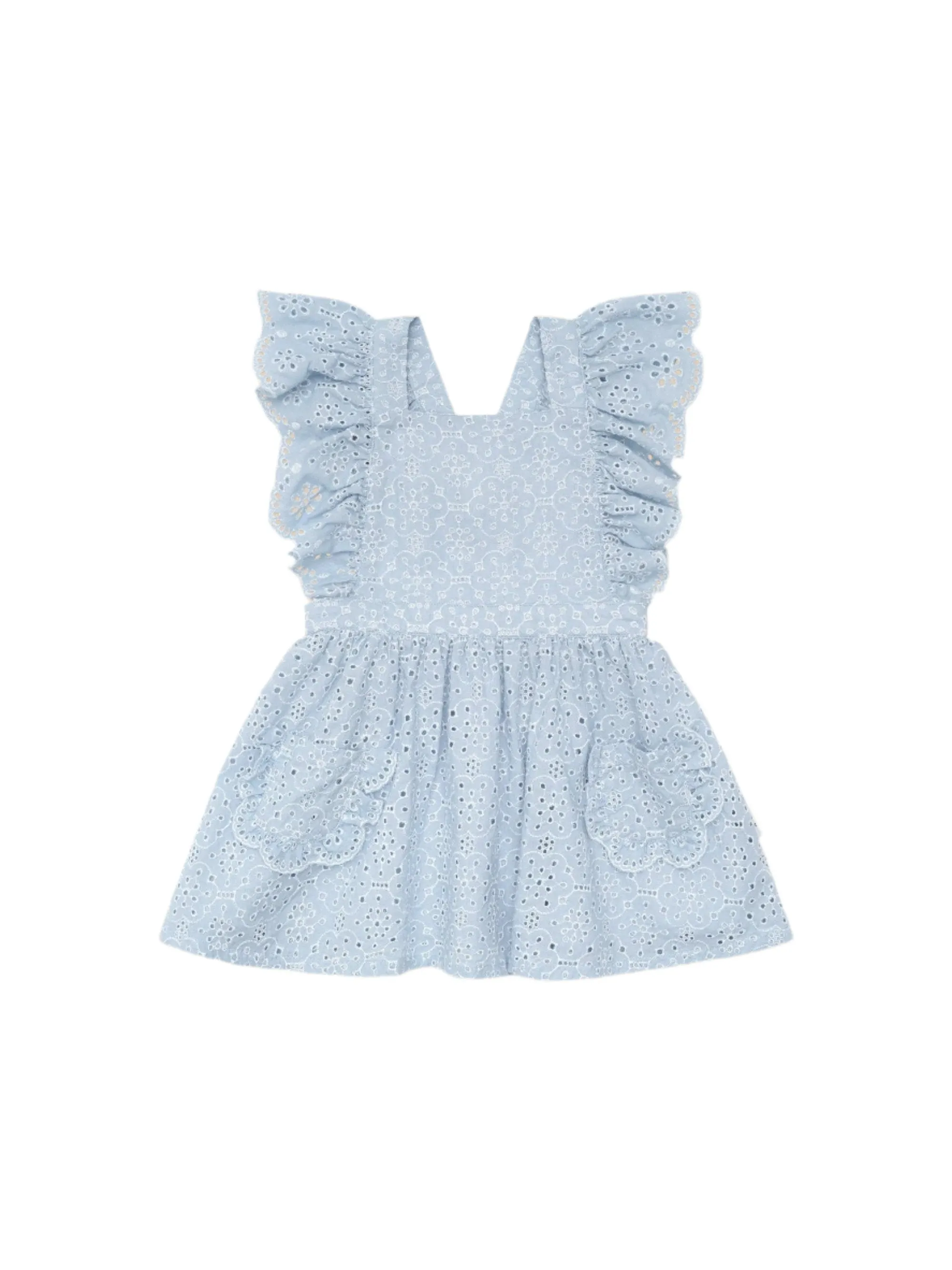 BRODERIE RUFFLE DRESS | Huxbaby