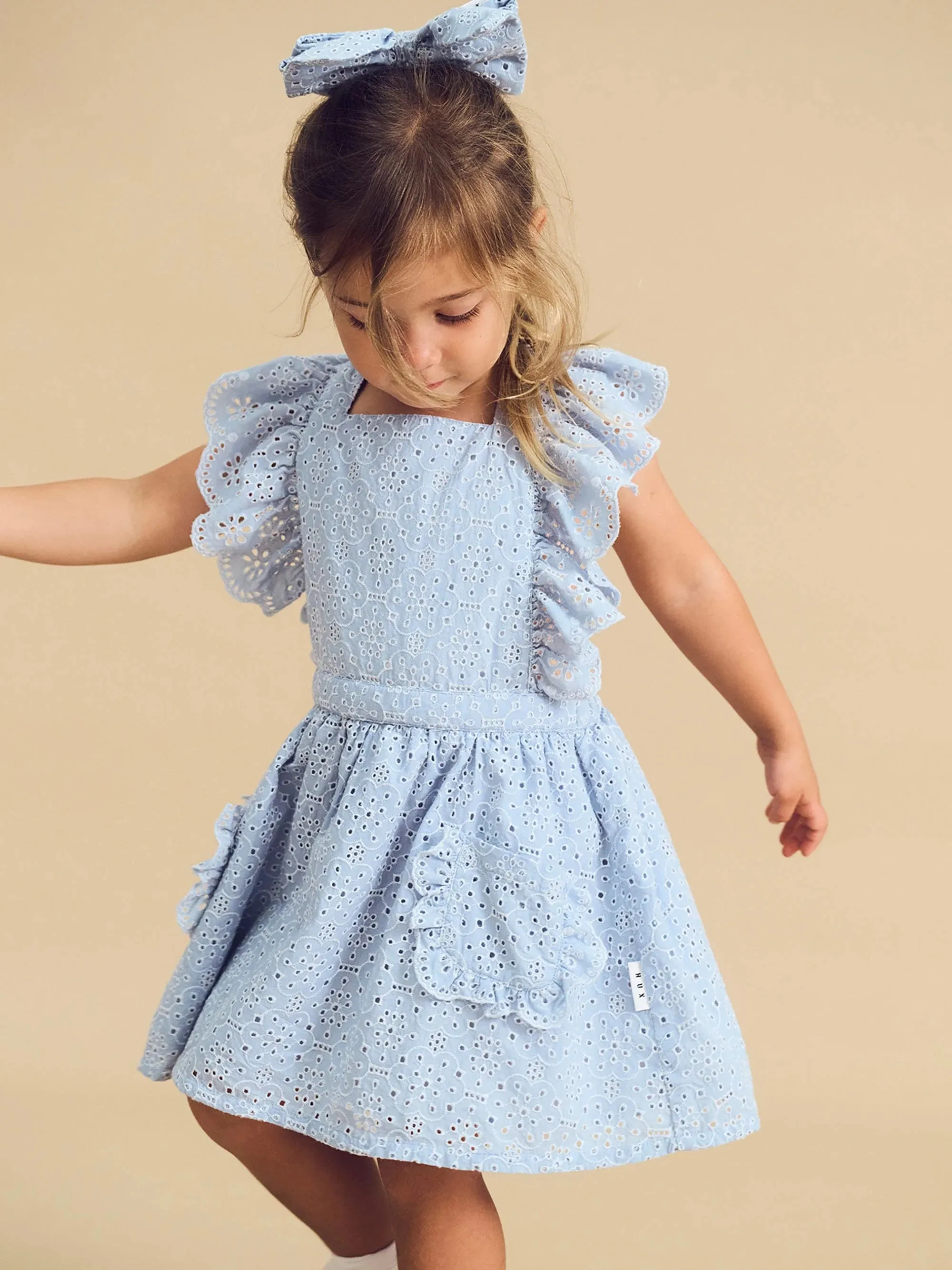 BRODERIE RUFFLE DRESS | Huxbaby