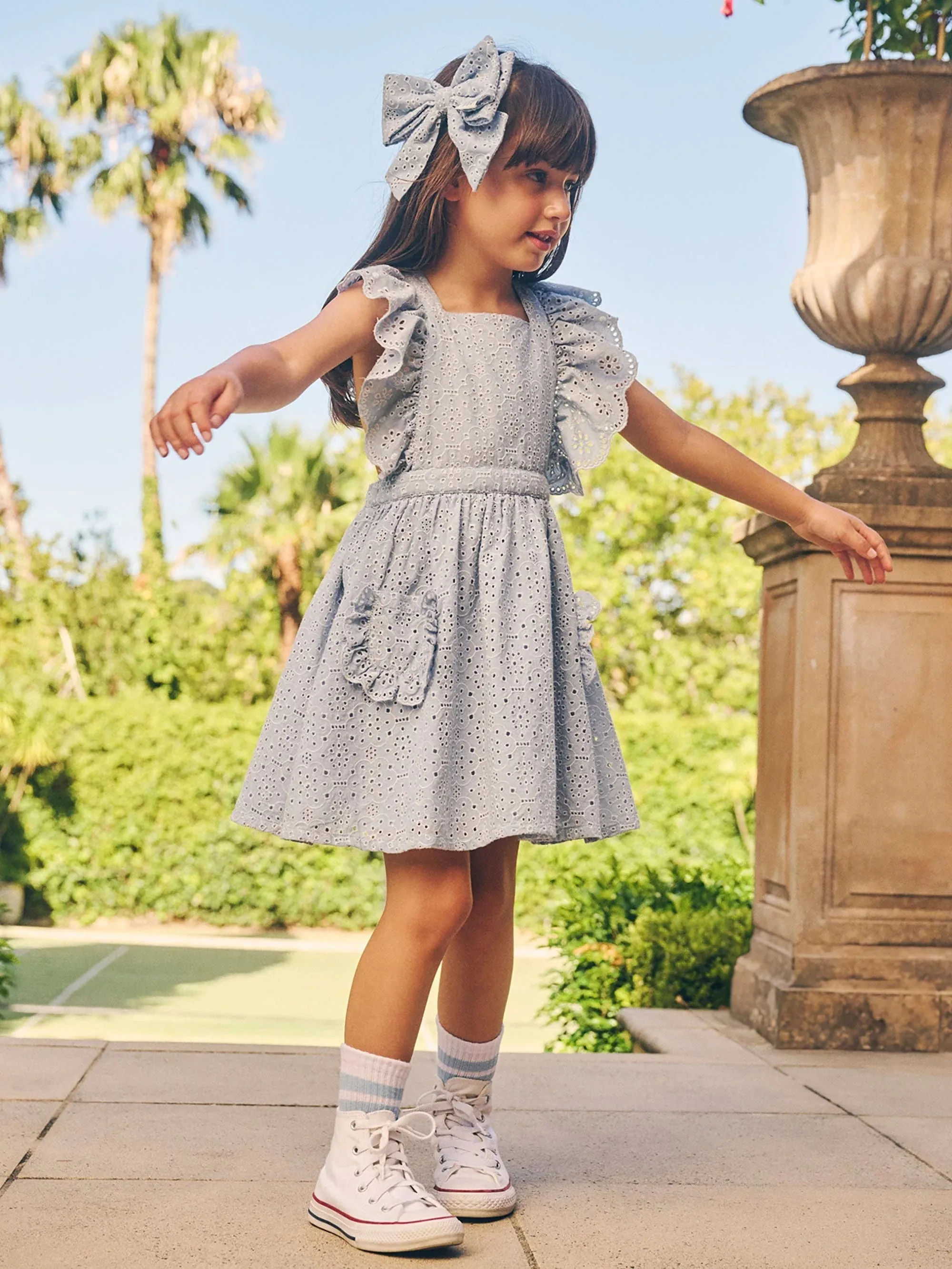 BRODERIE RUFFLE DRESS | Huxbaby